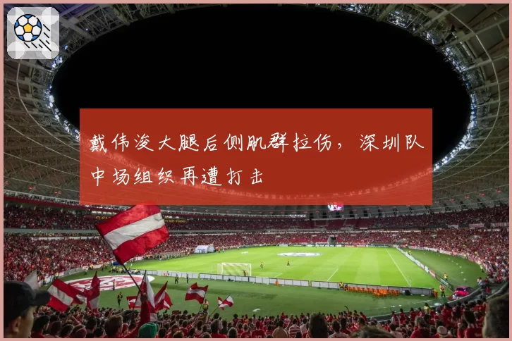 戴伟浚大腿后侧肌群拉伤,深圳队中场组织再遭打击